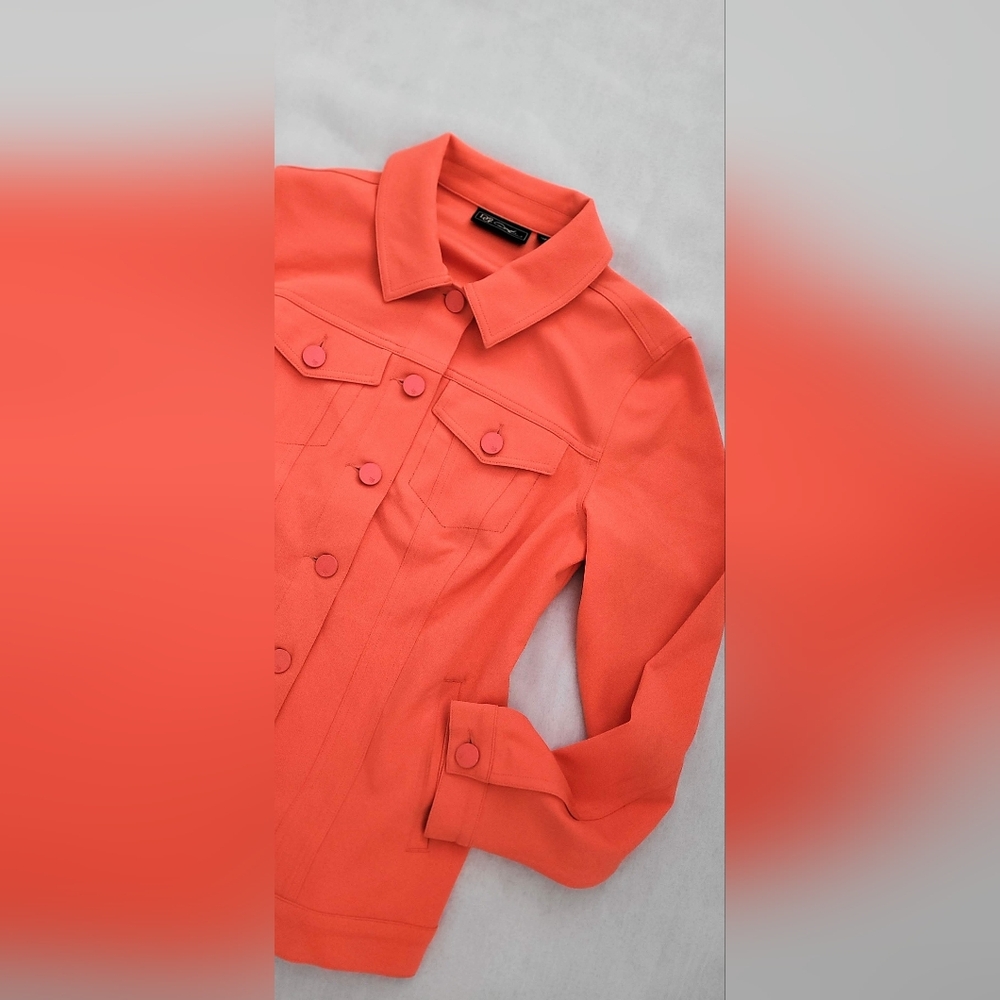 NWOT! DG2 Elevate Bright Orange Fitted Stretch Women's Jacket Size XS - Picture 11 of 11
